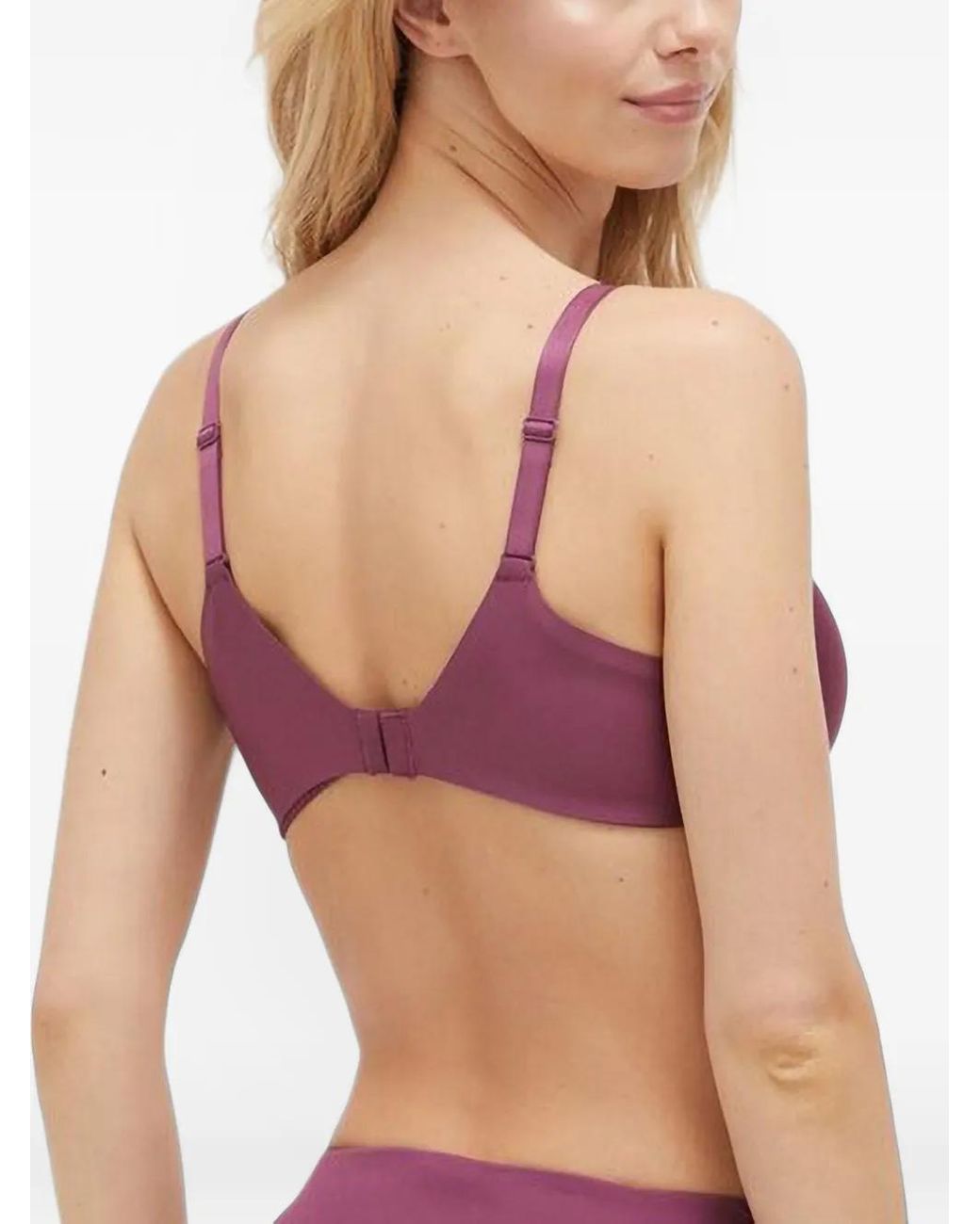 Chantelle Pink Lace-Trim Underwired Bra