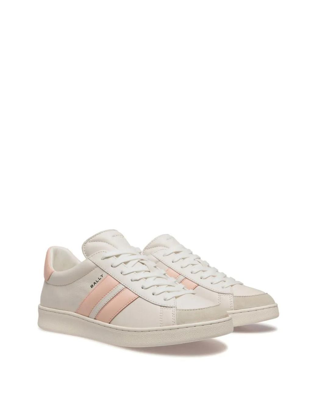Bally White Tyger Leather Sneakers
