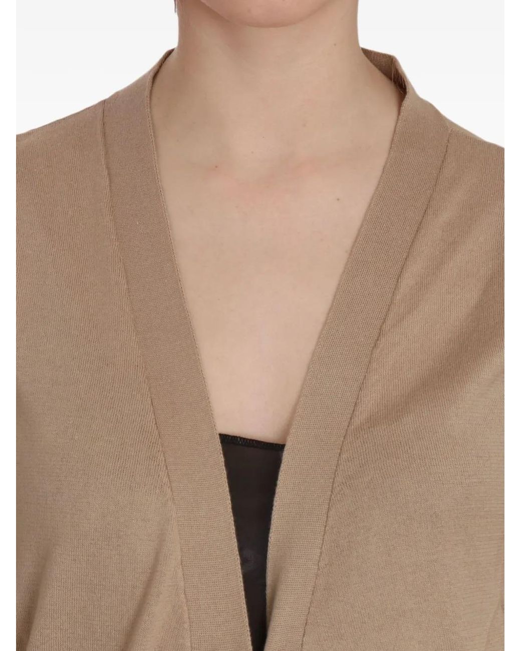 Pink Memories Brown Sleeveless Button-Fastening Cardigan