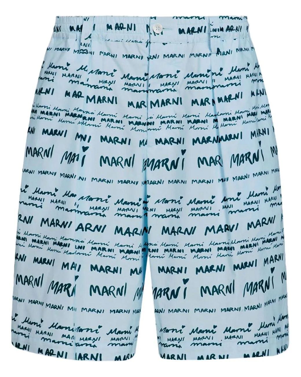 Marni Blue Mega Poplin Shorts for men