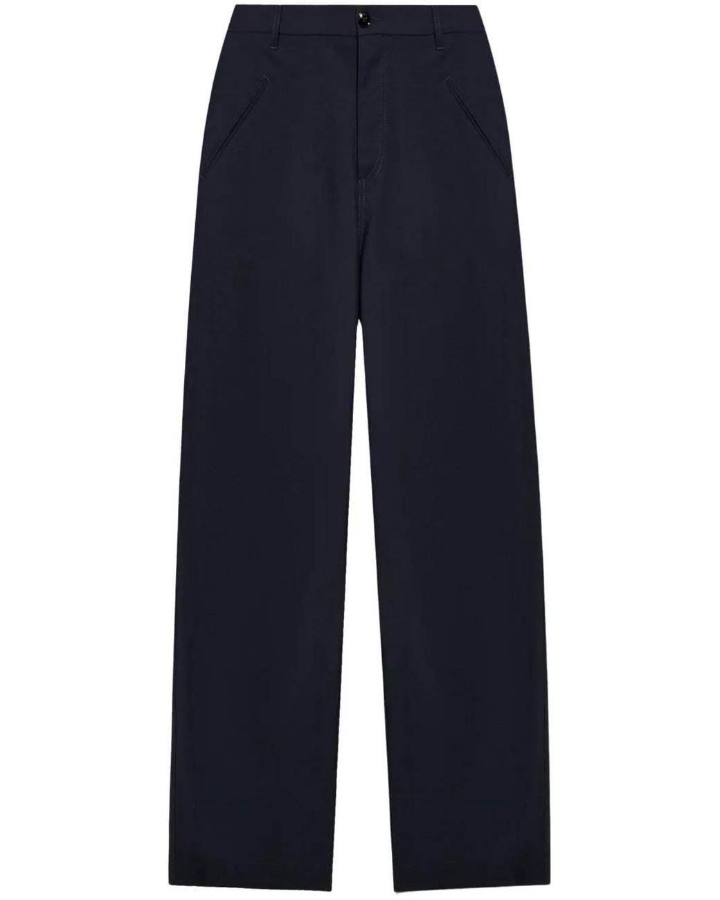 Marni Blue Virgin-Wool Straight-Leg Trousers for men