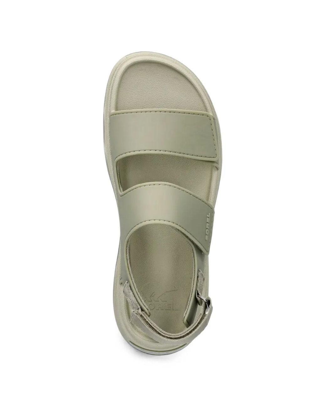 Sorel Green Touch-Strap Platform Sandals