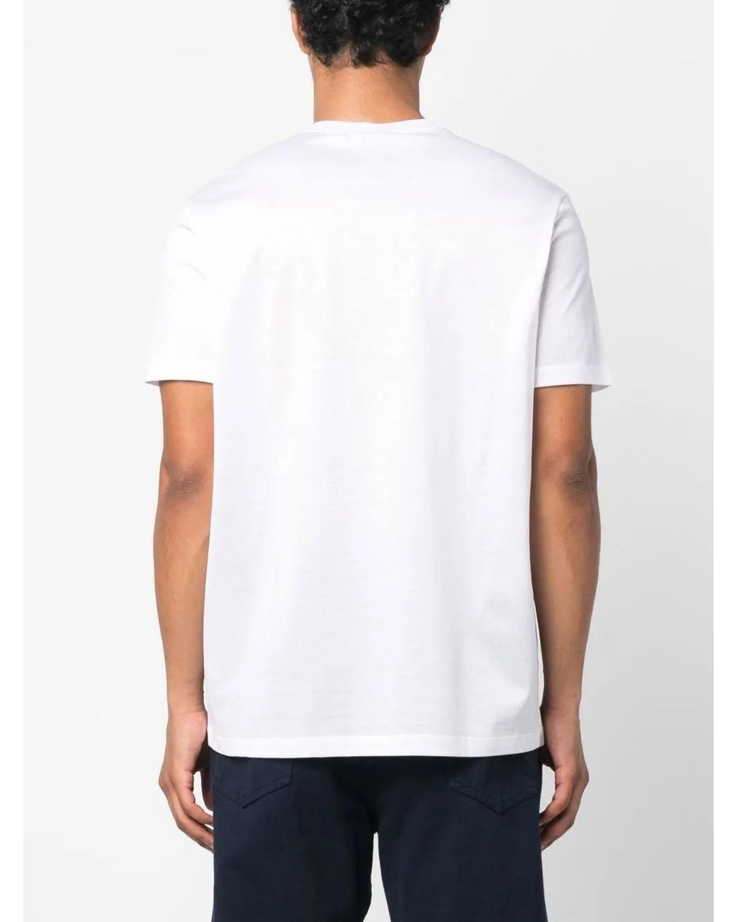 Paul & Shark White Short-Sleeve Organic Cotton T-Shirt for men