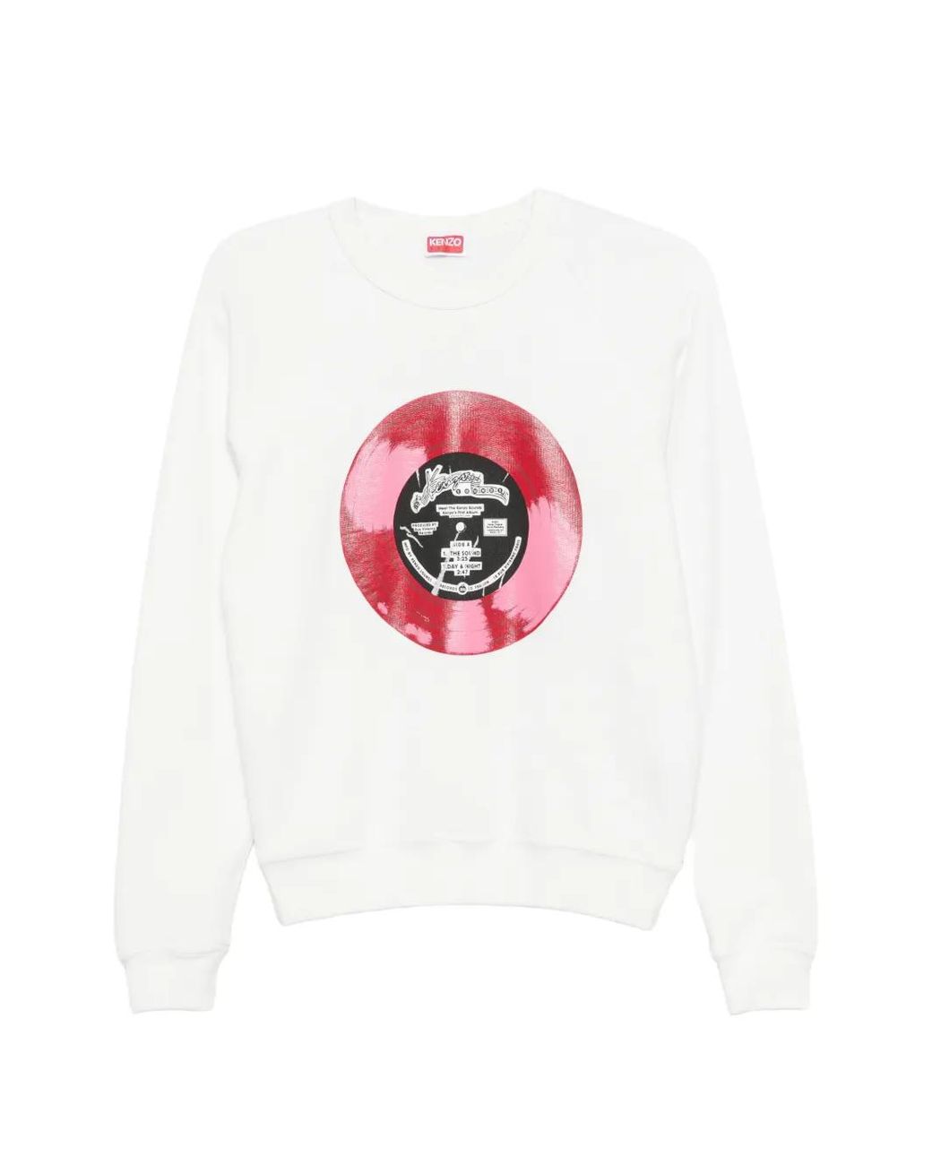 KENZO White Sounds Graphic-Print Raglan-Sleeve Sweatshirt