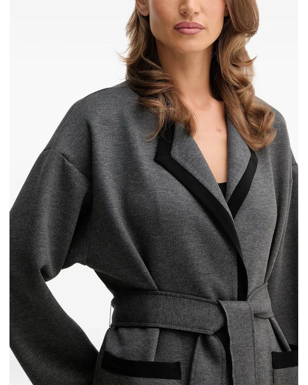 Joseph Ribkoff Gray Belted Jacket