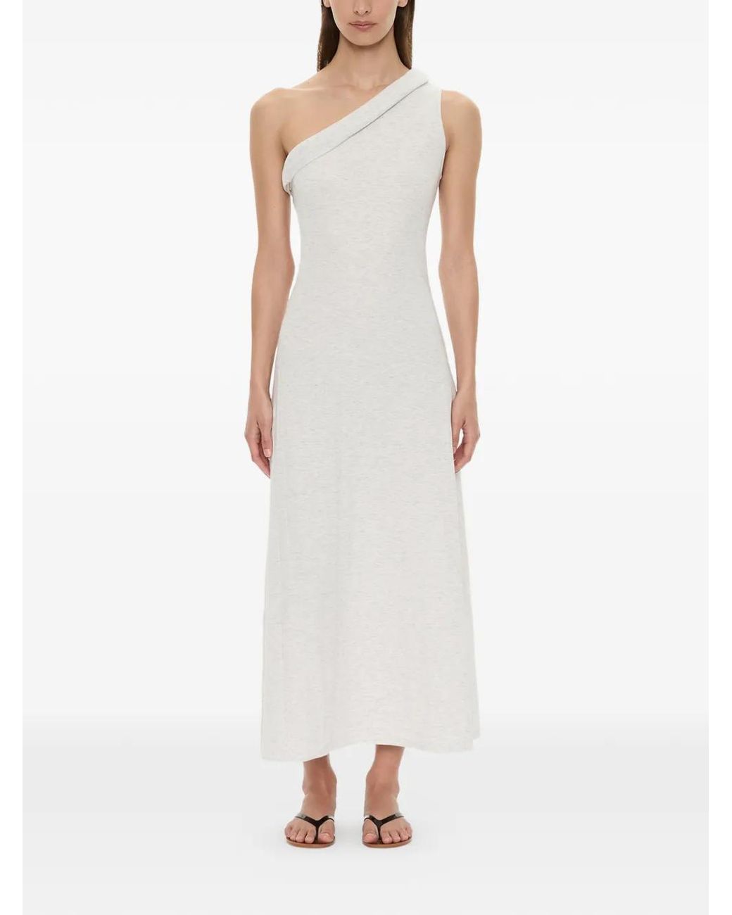 Christopher Esber White Rolled-Up Cutaway Mid Dress
