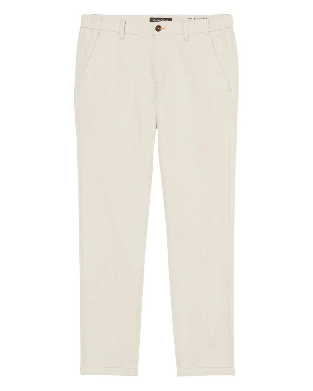 Marc O' Polo White Button-Fastening Chino Trousers for men