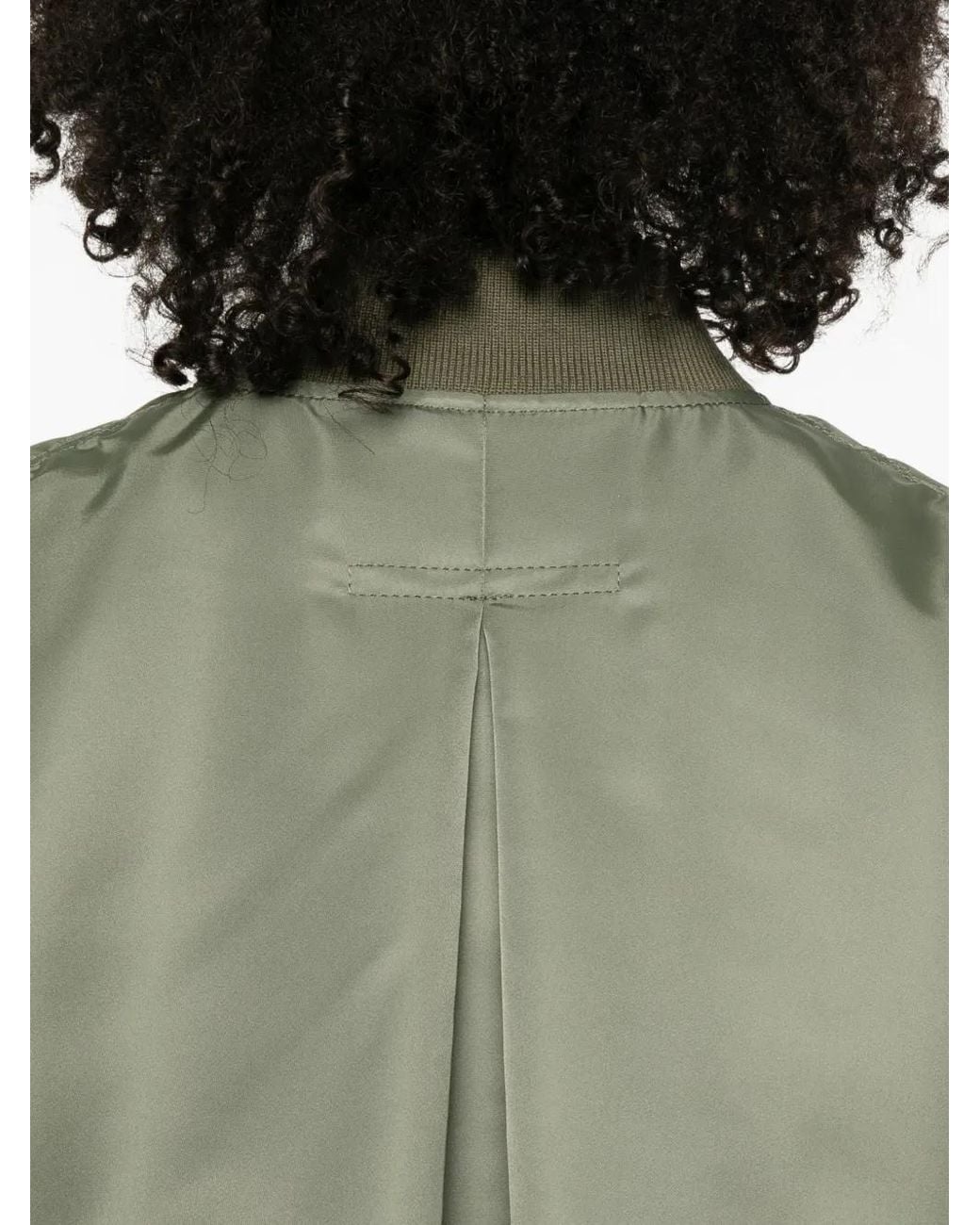 Sacai Green Nylon Bomber Jacket