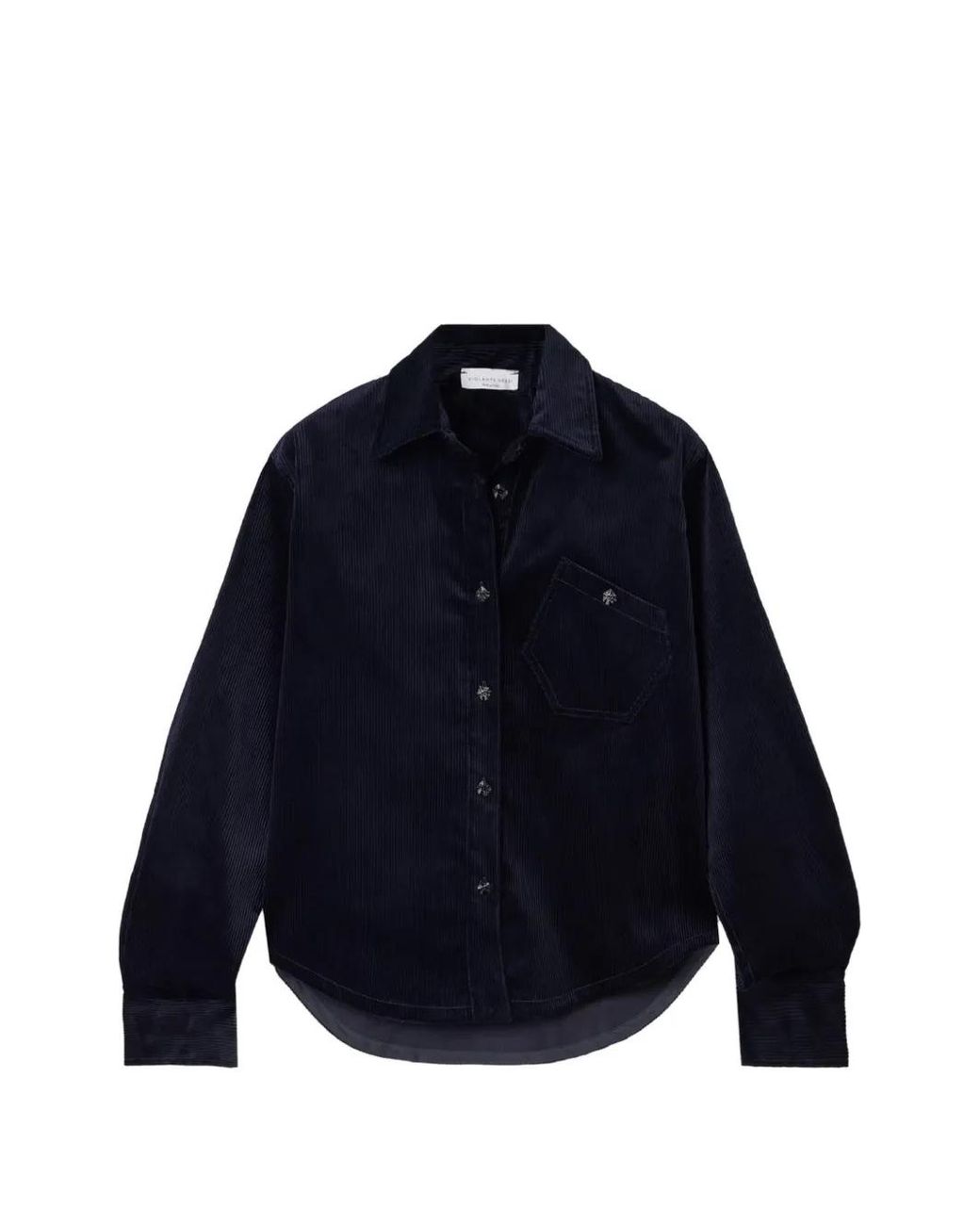 Violante Nessi Blue Bartolomeo Corduroy Chest-Pocket Shirt