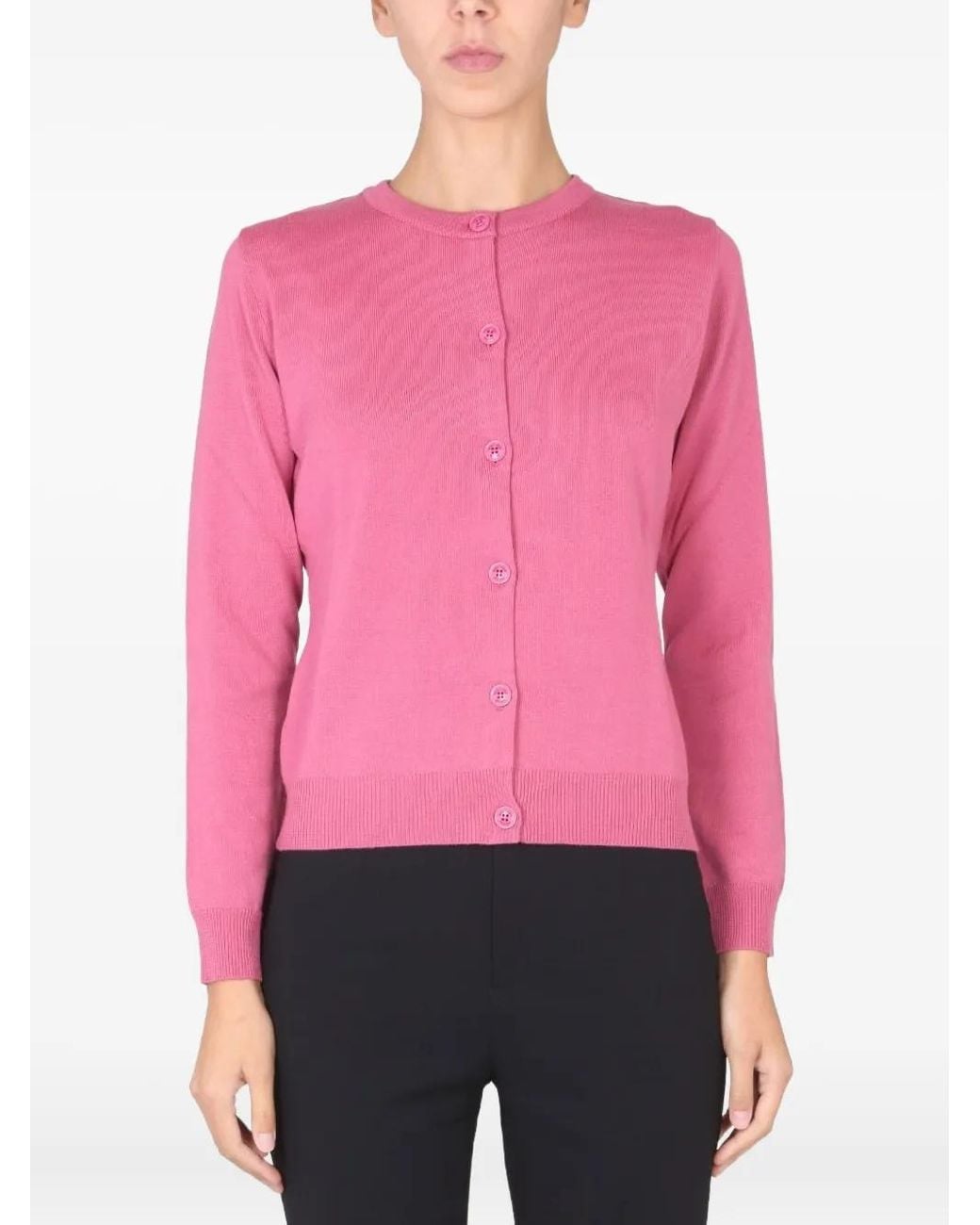 Boutique Moschino Pink Buttoned Cardigan