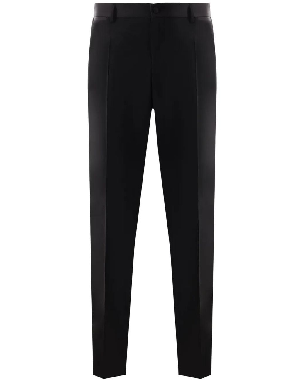 Dolce & Gabbana Black Wool Trousers for men