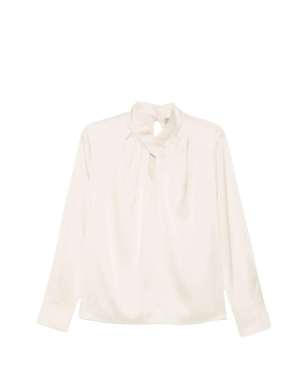 D.exterior Pleated Blouse in het White