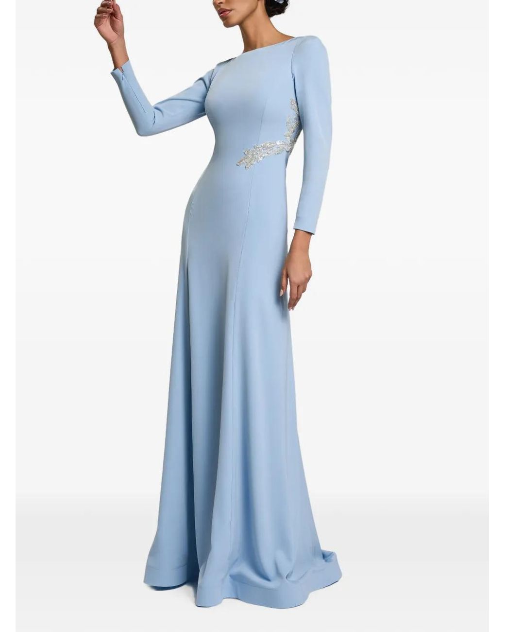 Cristallini Blue Paola Maxi Gown