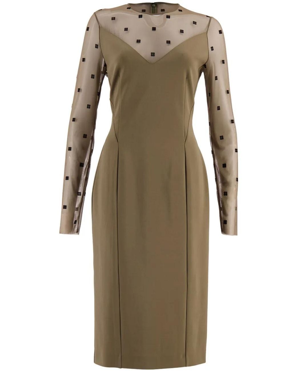 Givenchy Natural Logo-Jacquard Midi Dress