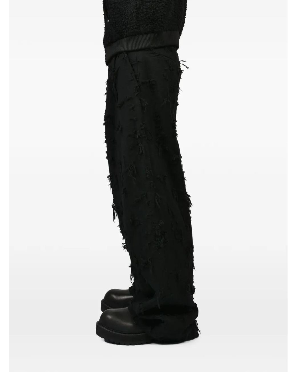 FILTH Black Pantalon Boro En Jacquard for men