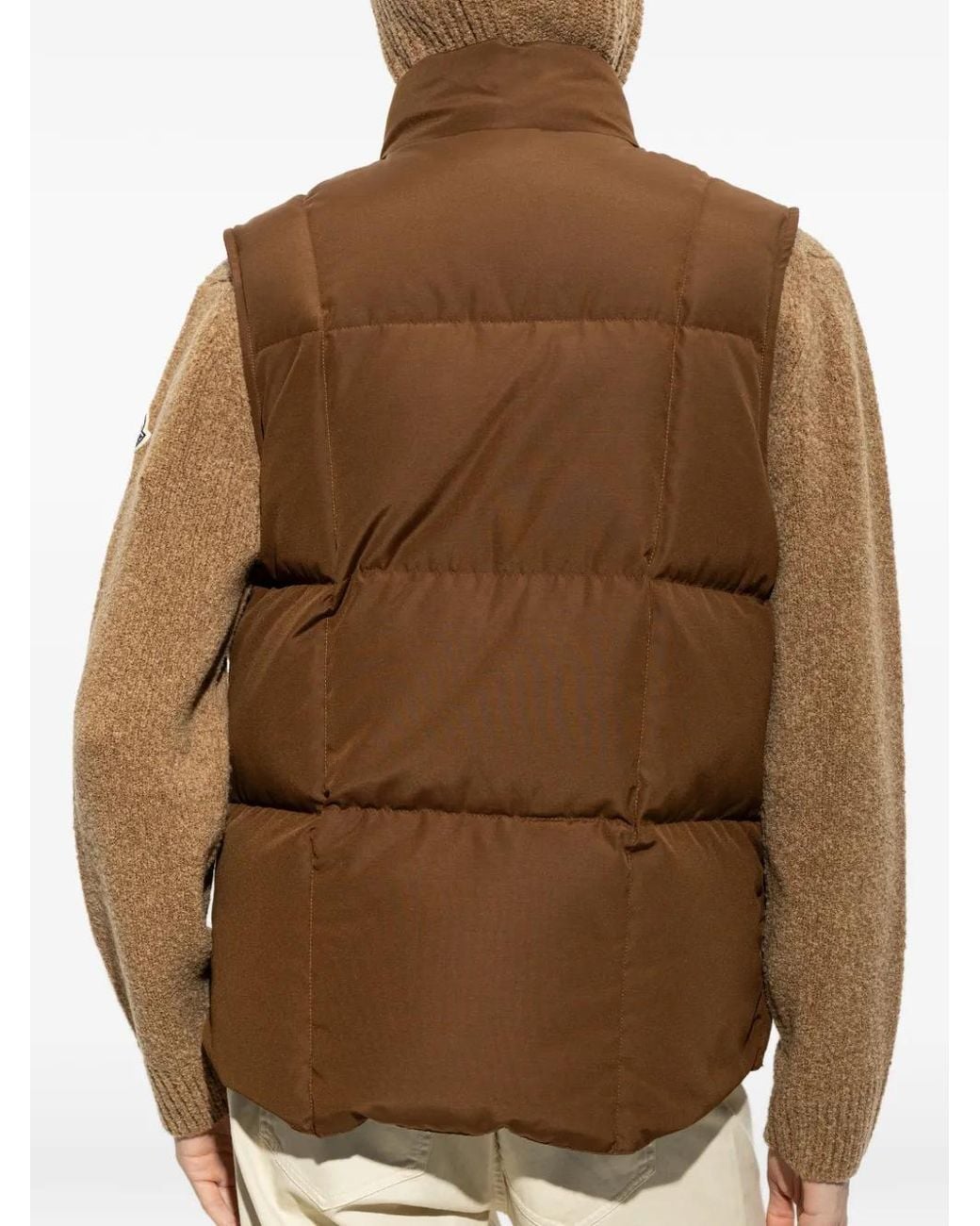 Moncler Brown Brumelune Quilted-Design Gilet for men