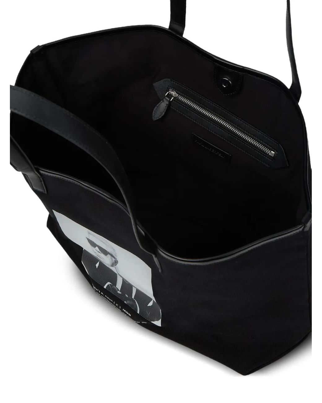 Karl Lagerfeld Black Karl Photo-Print Tote Bag