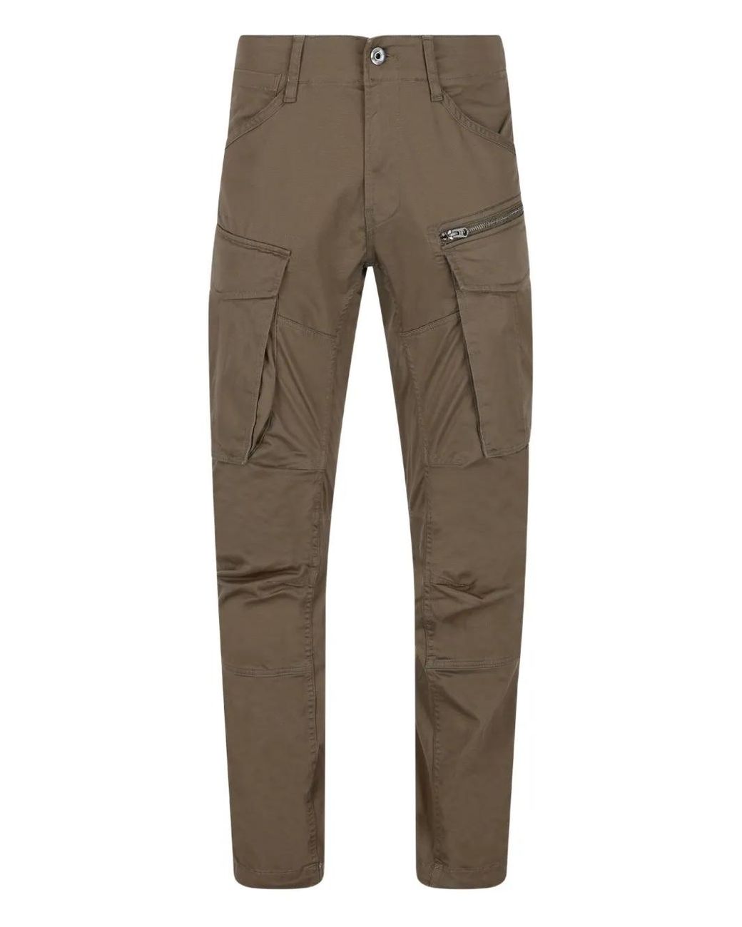 G-Star Gray Zip-Detail Cargo Trousers for men
