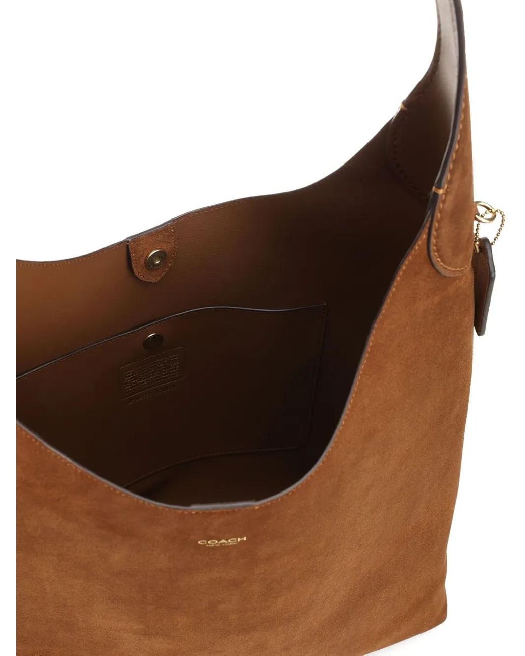 COACH Brown Brooklyn 39 Suede Tote Bag