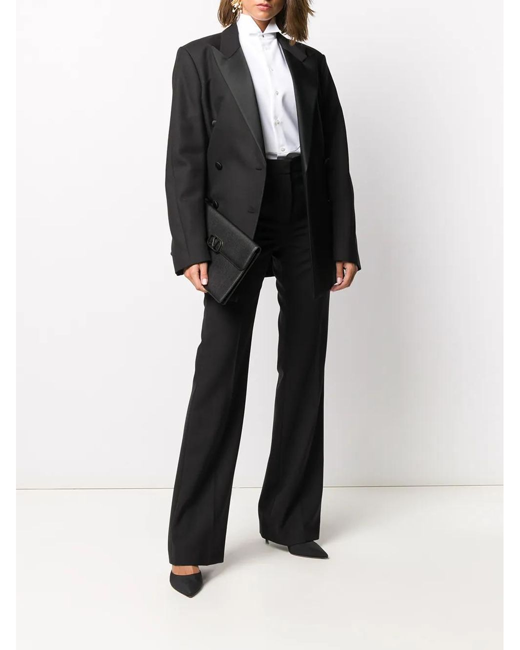 Ralph Lauren White Wingtip-Collar Tuxedo Shirt