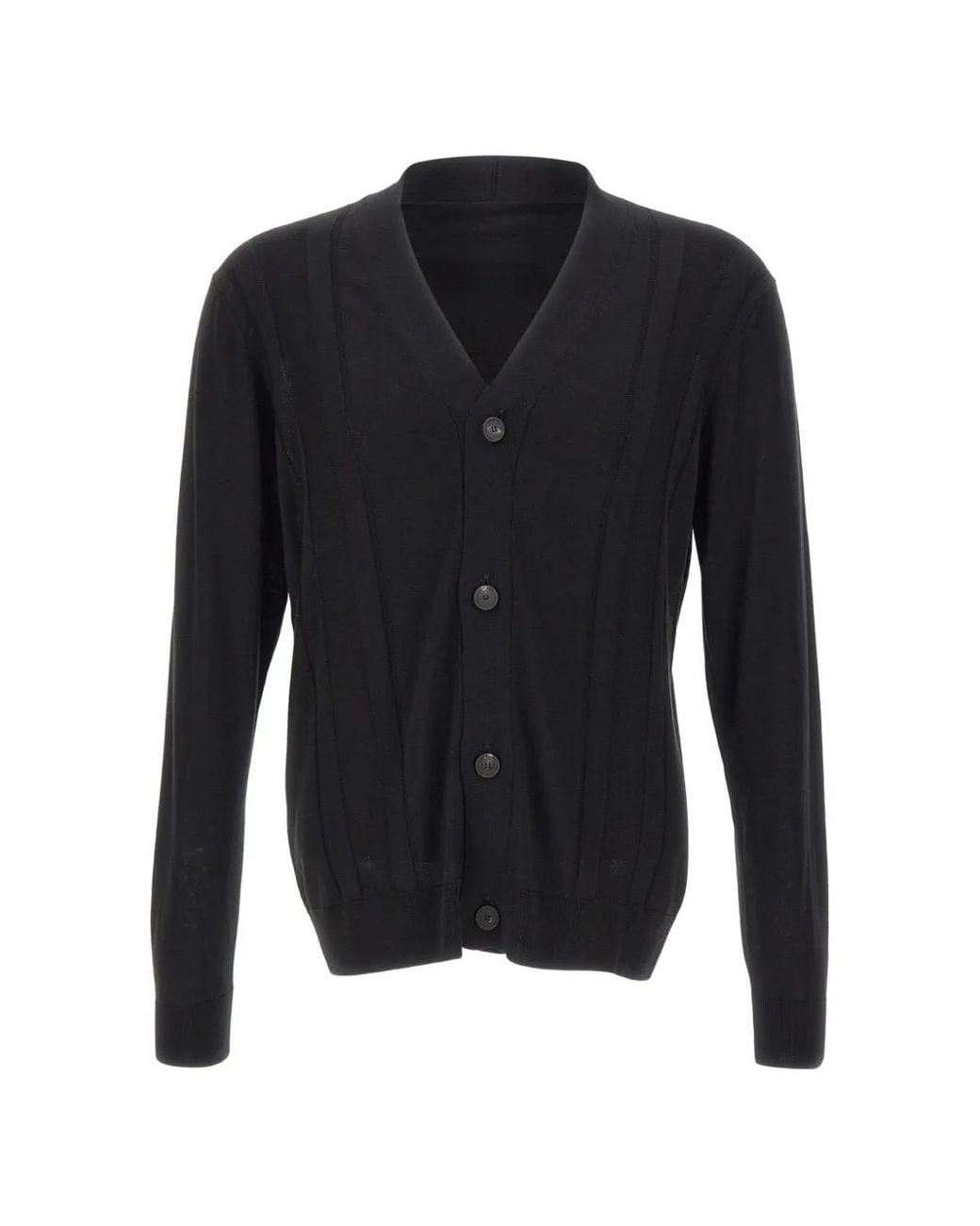 Tagliatore Blue Moore V-Neck Ribbed Cardigan for men