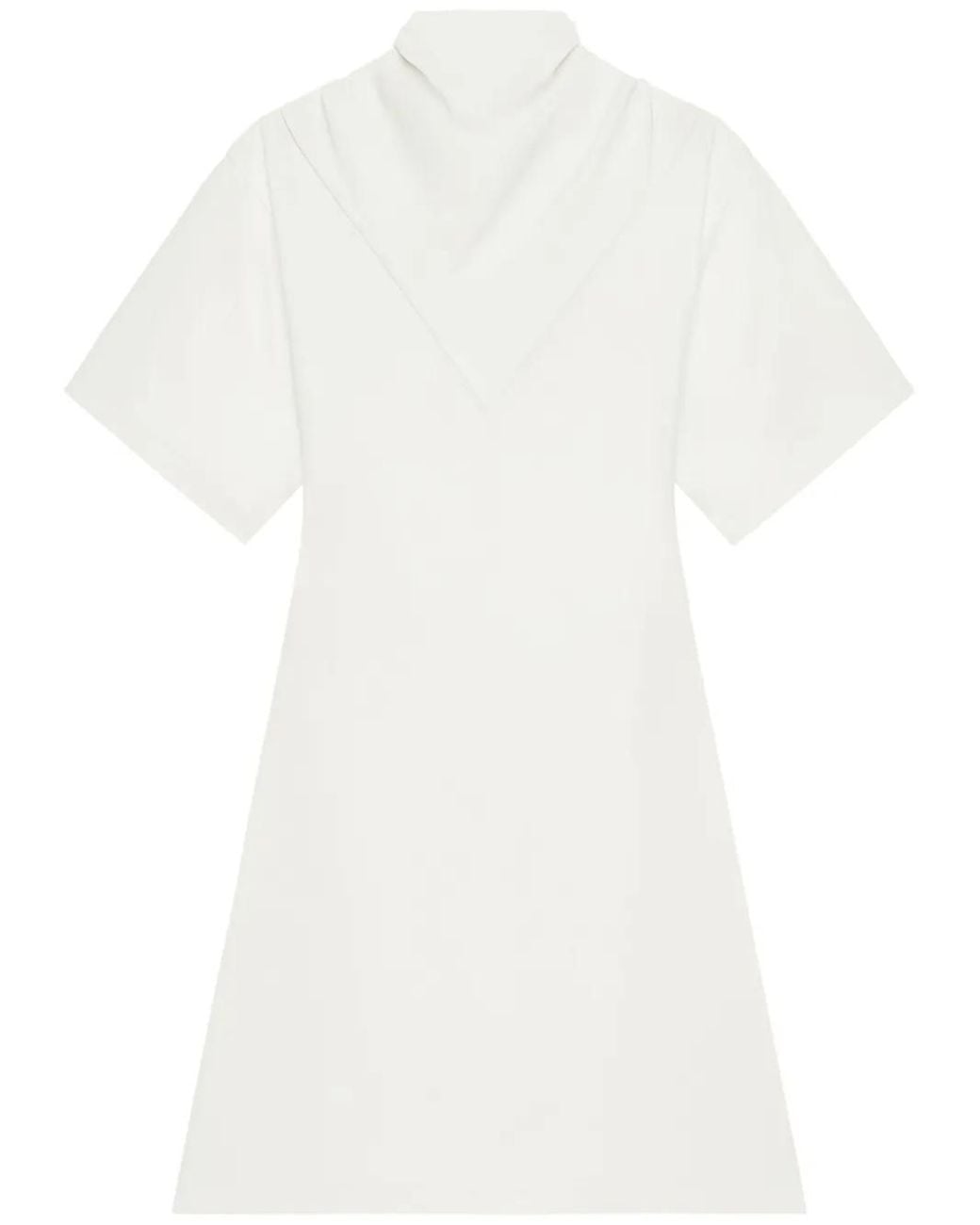 Courreges White High Neck A-Line Dress