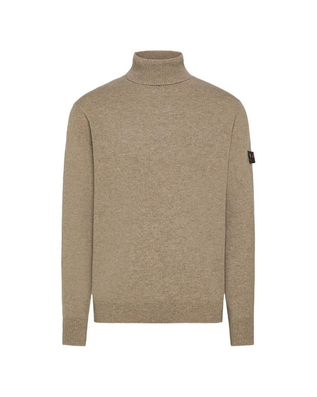 Peuterey Peline 02 Rollkragenpullover Mit Logo-Patch in Natural für Herren