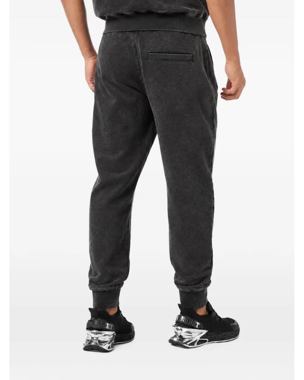 Philipp Plein Black Fleece Track Pants for men