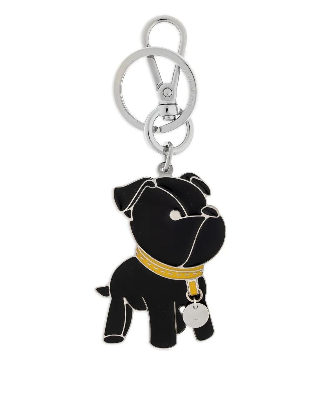 Fendi White Dog Pendant Keyring for men