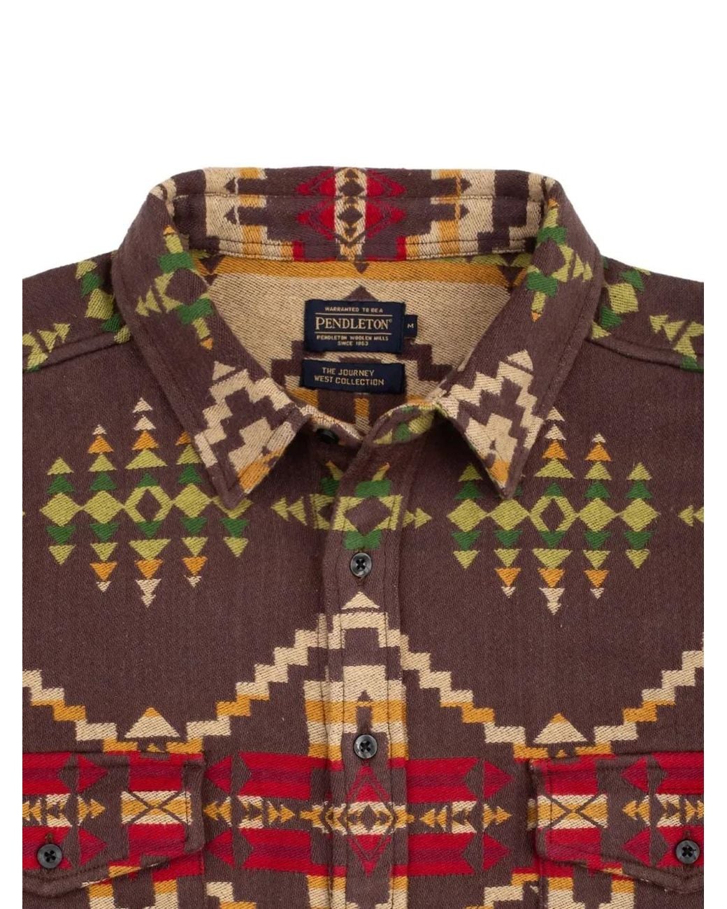 Pendleton Red La Pine Geometric-Pattern Shirt for men