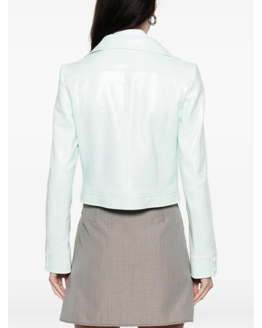 Courreges Reedition Vinyl Jack Met Kraag Met Knopen in het White