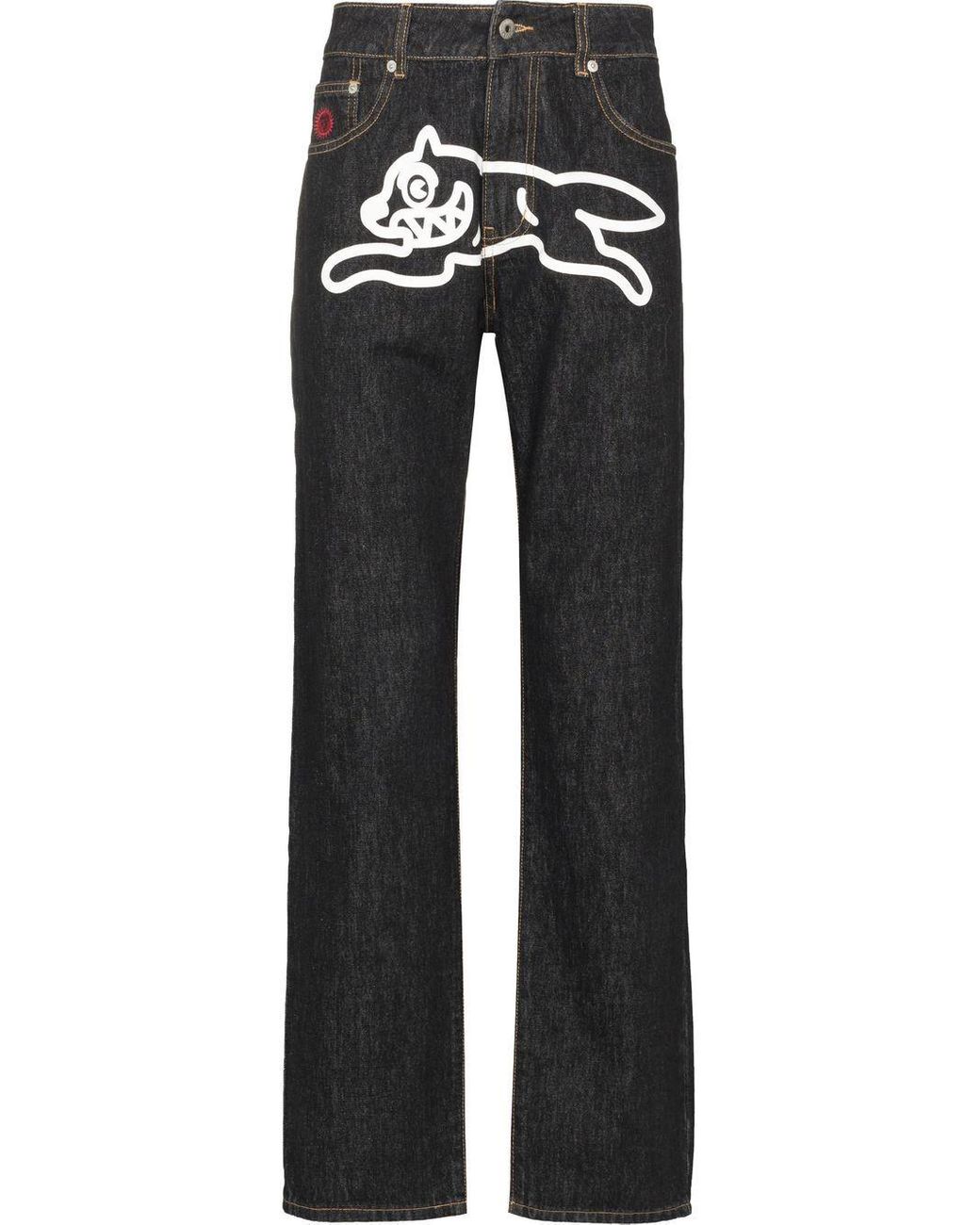 ICECREAM Running Dog Straight Leg Jeans in Black for Men Lyst