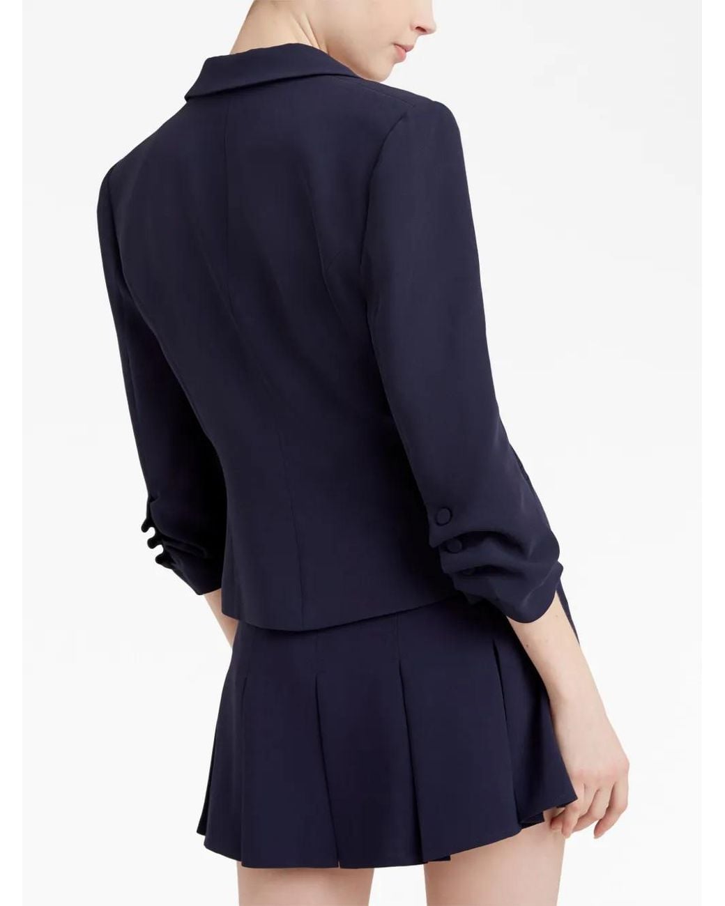 Cinq À Sept Blue Three-Quarter Length Sleeved Blazer