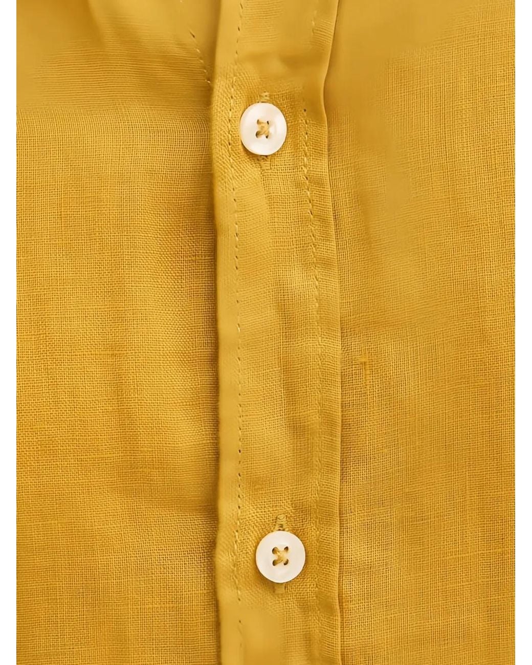 Benetton Yellow Buttoned Shirt for men