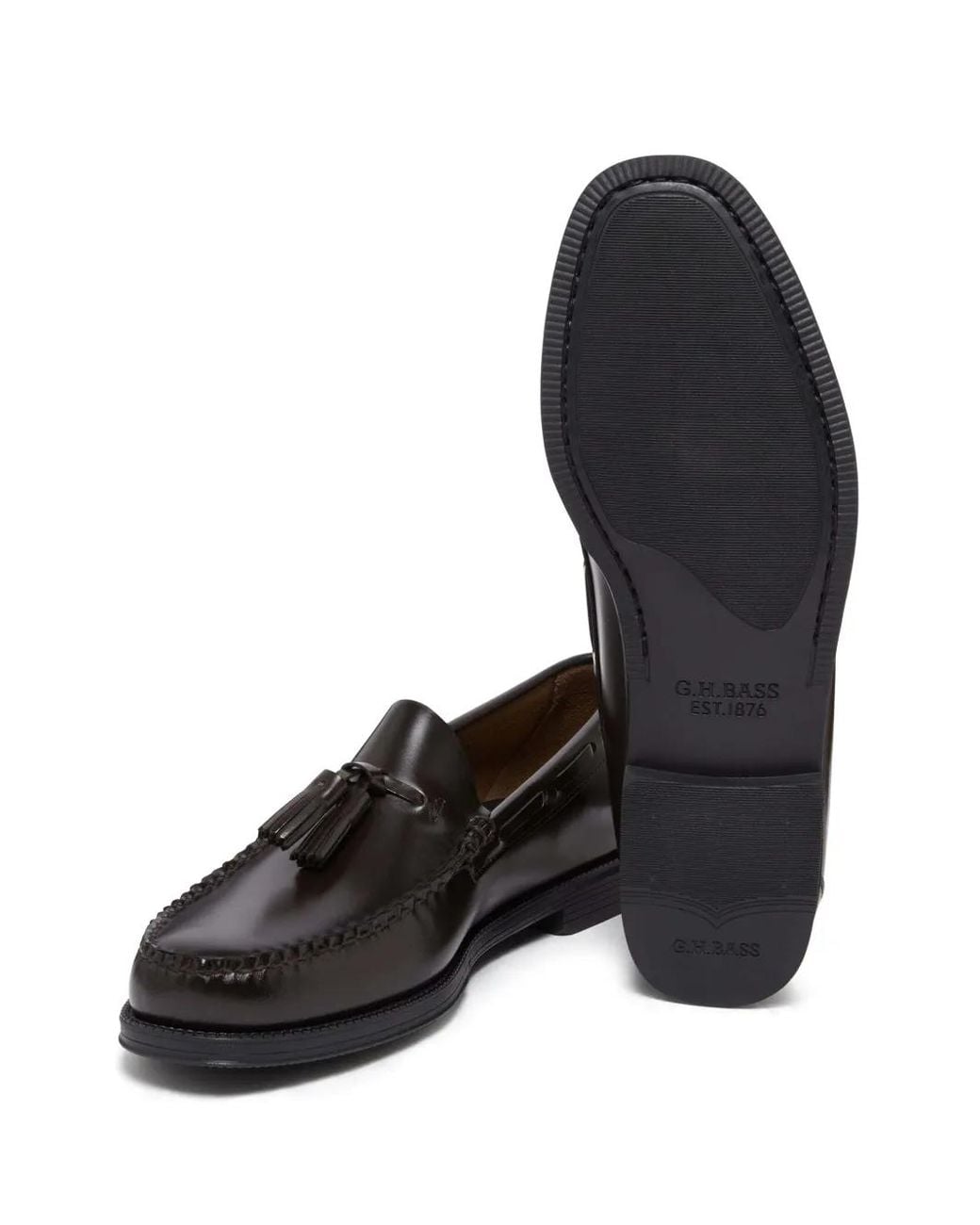 G.H.BASS Black Easy Weejuns Larkin Tassel Loafers for men