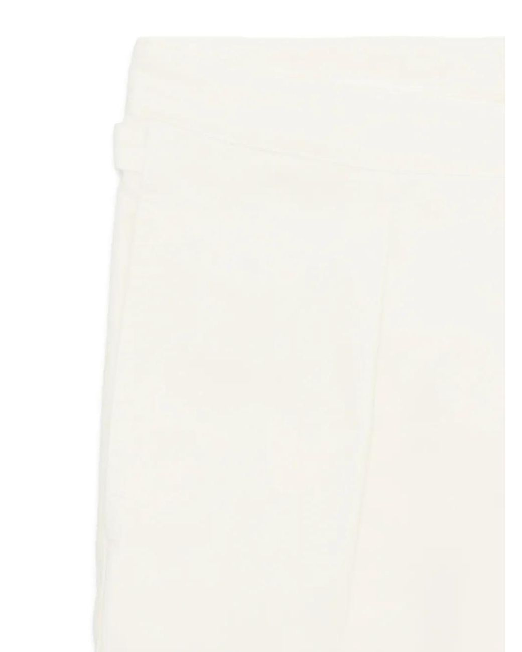 Fortela White Front-Pleat Trousers for men