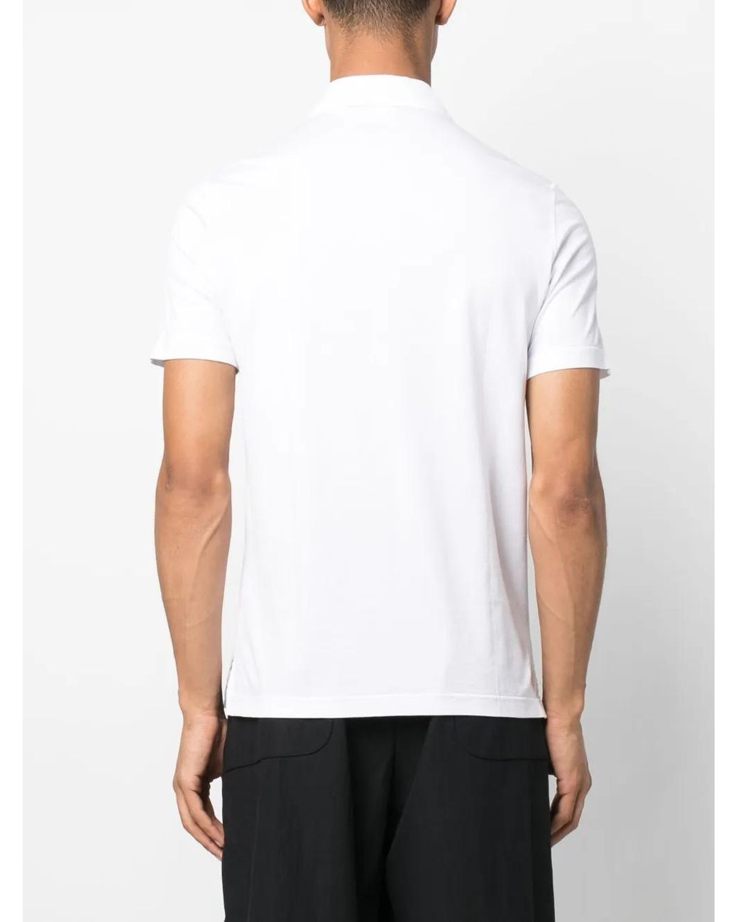 Aspesi White Short-Sleeve Polo Shirt for men