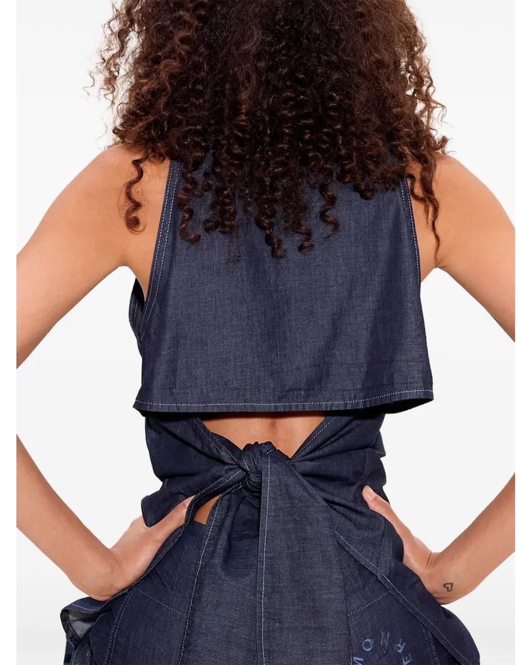 Simon Miller Blue Loch Sleeveless Buttoned Top