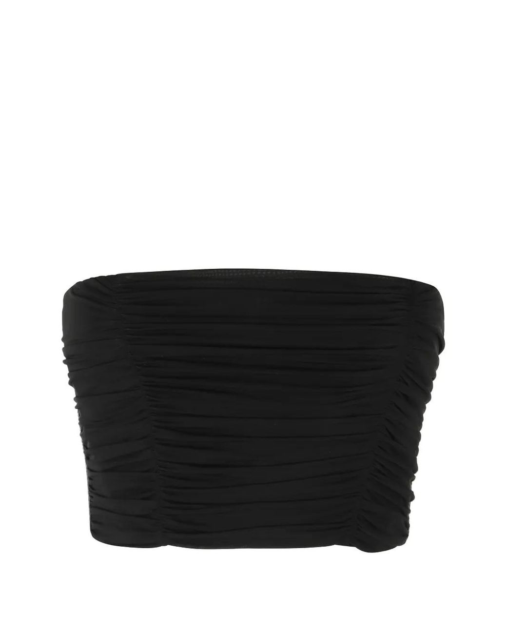 Elisabetta Franchi Black Ruched Bandeau Top