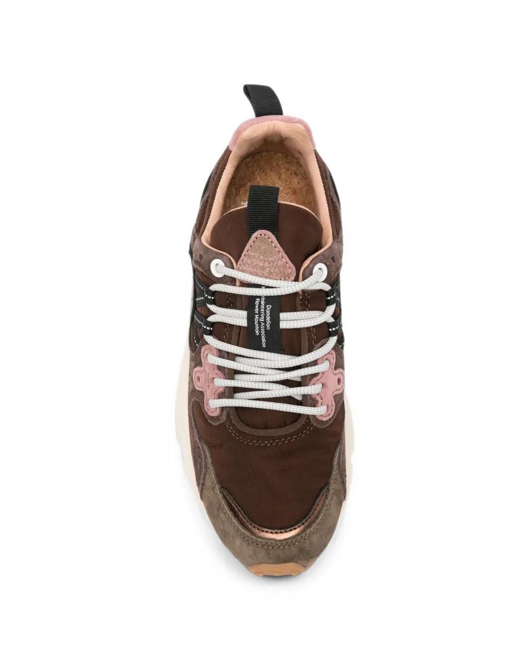 Flower Mountain White Perforated Panelled Sneakers