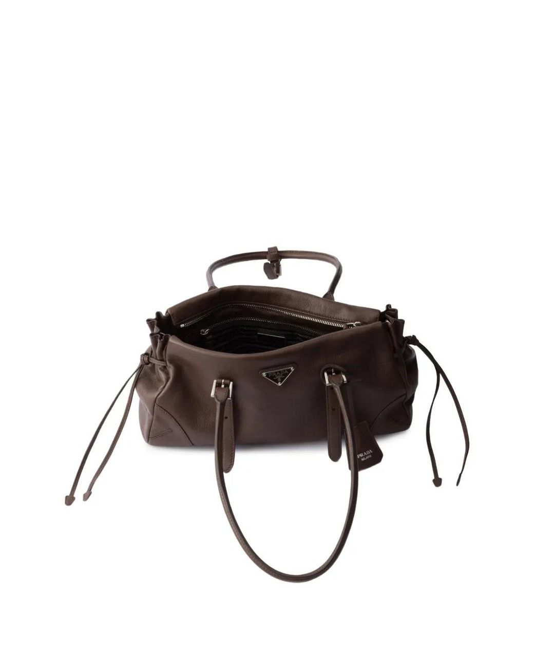 Prada Brown Bonnie Medium Antiqued Leather Tote Bag