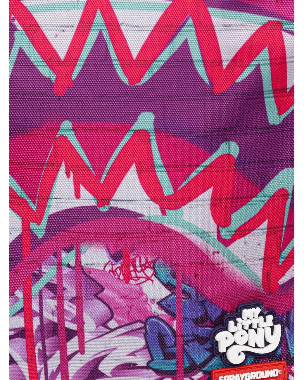 Sprayground Pink X My Little Pony Shark Mouth Graffiti-Print Backpack