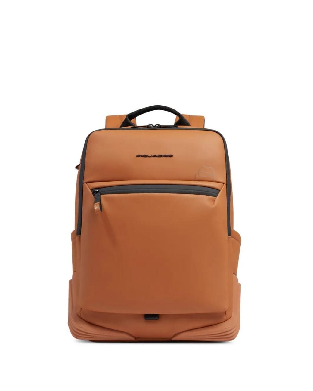 Piquadro Brown Logo-Plaque Backpack
