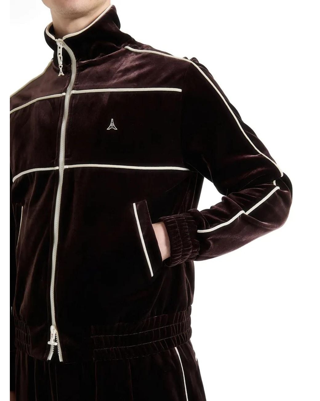 Manière De Voir Black Eiffel Velour Jacket for men