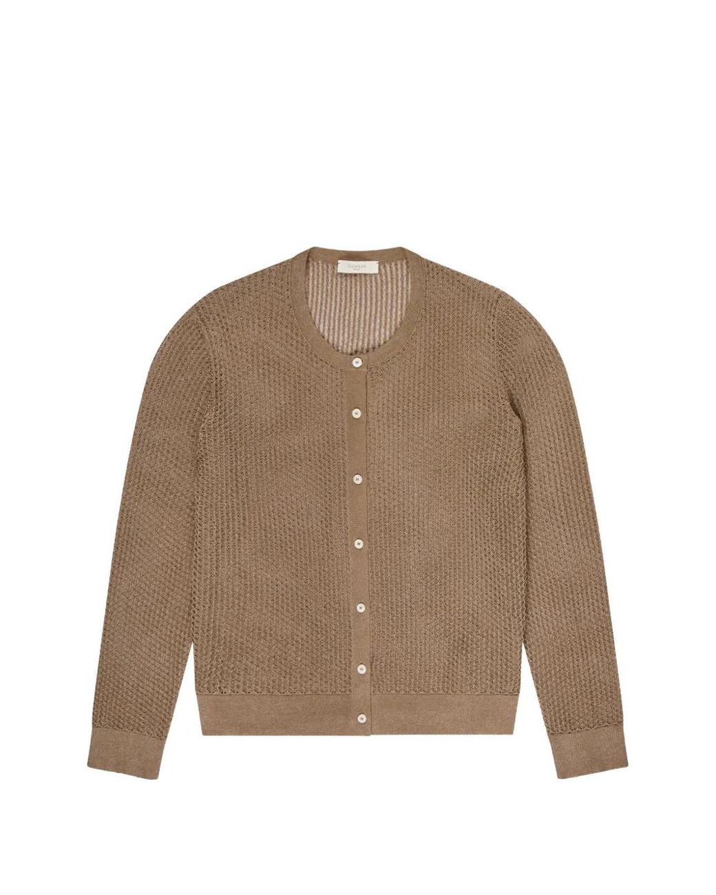 Zanone Brown Open-Knit Cardigan