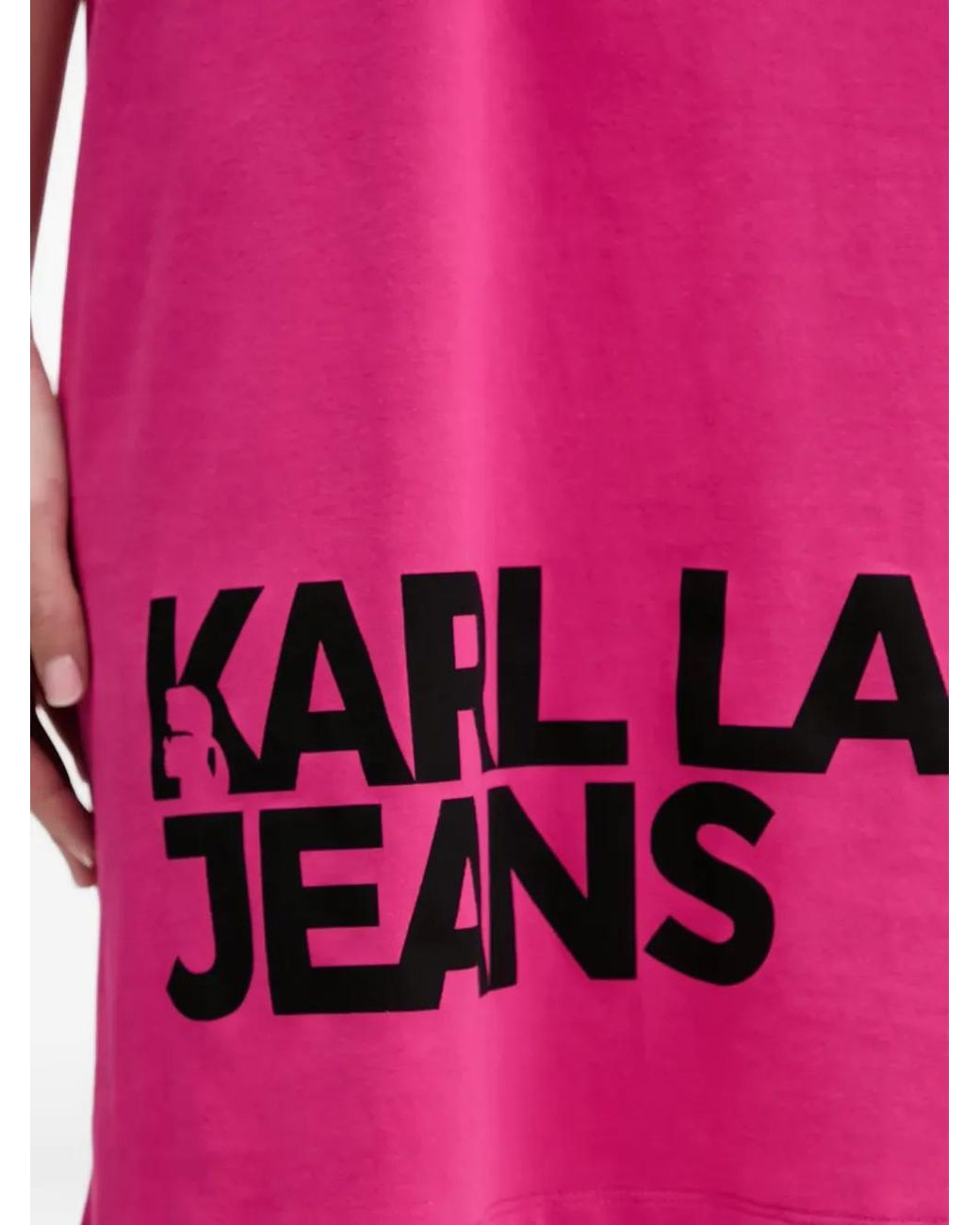 Karl Lagerfeld Pink Short-Sleeves Mini Dress
