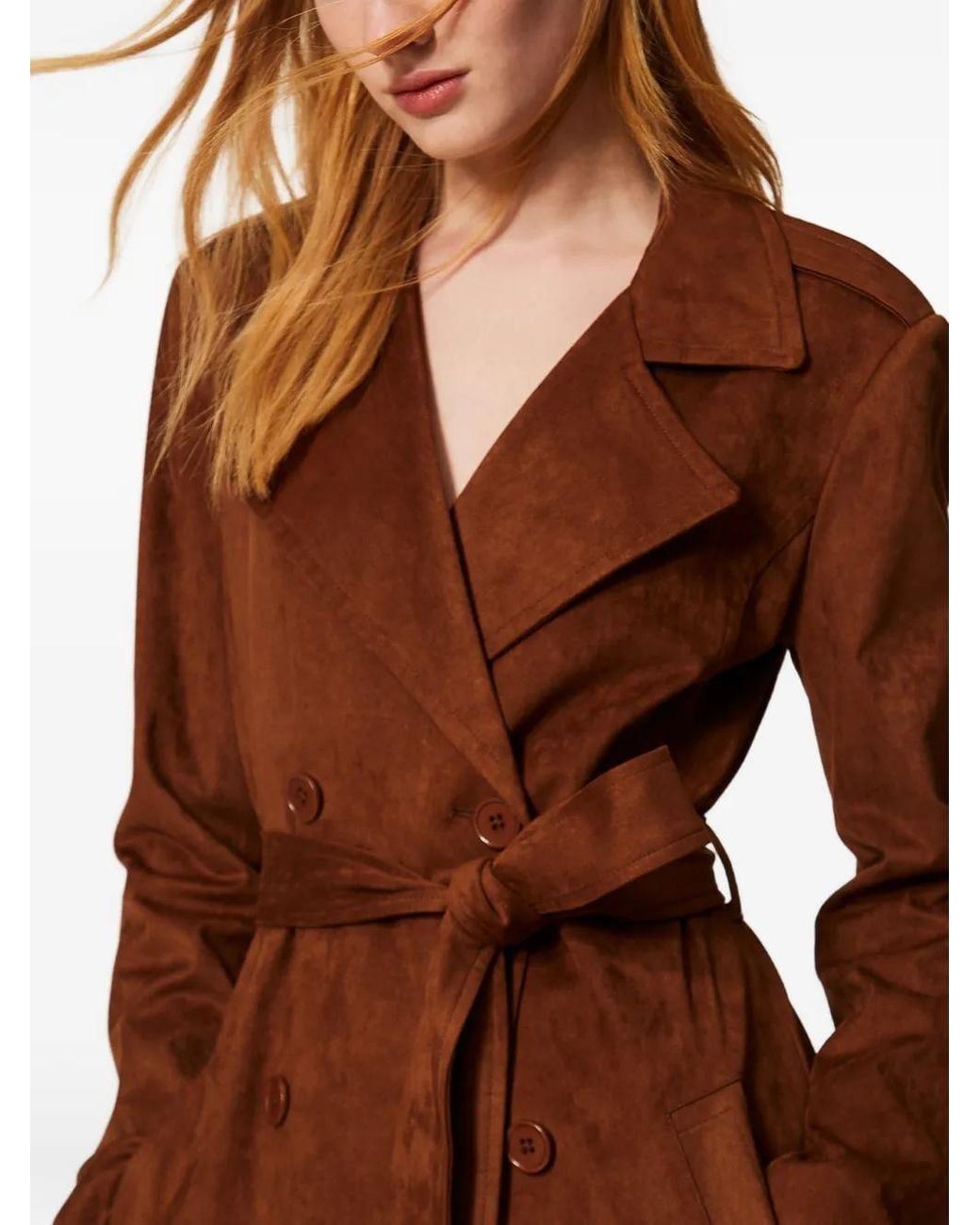 Twinset Brown Belted Trench Coat