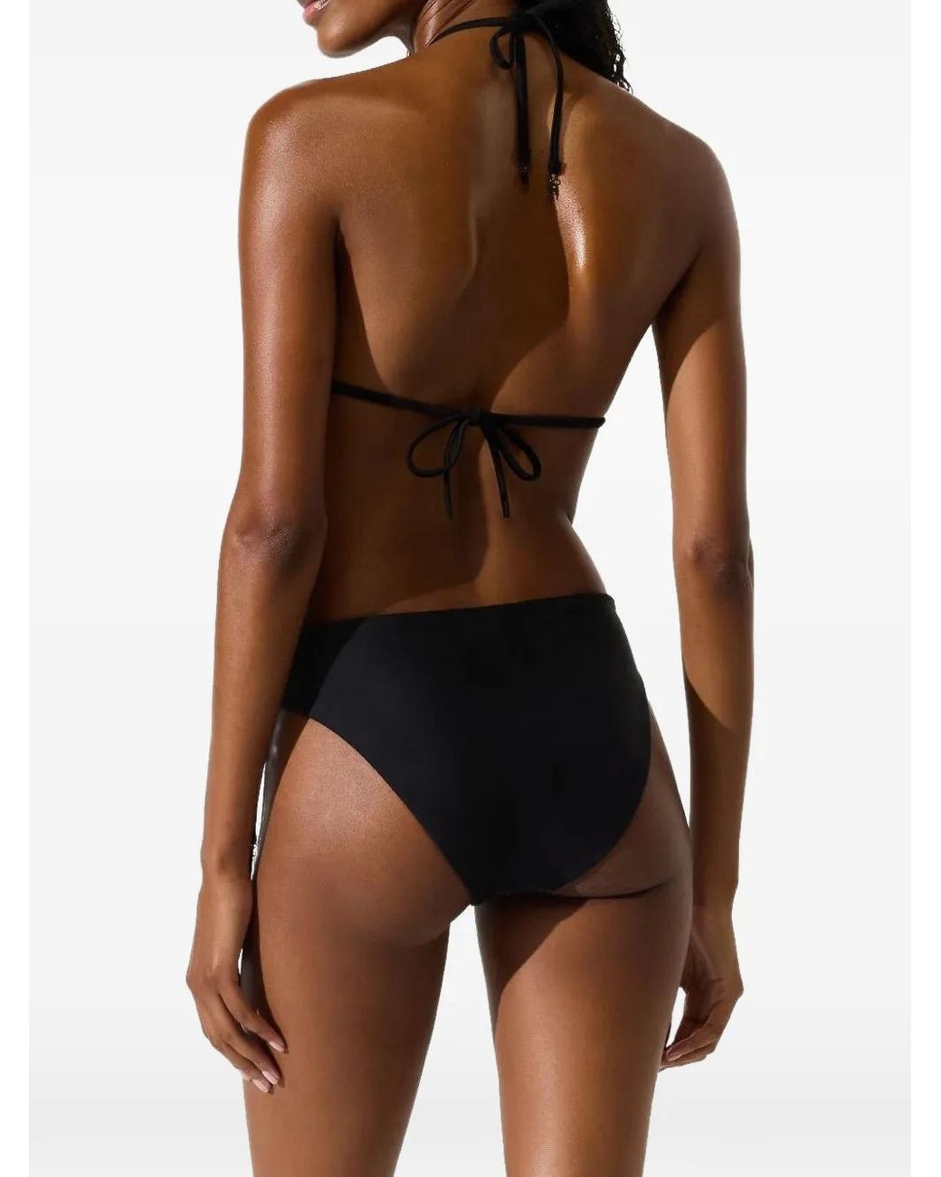 Karl Lagerfeld Black Ikon Rhinestone Bikini Bottoms