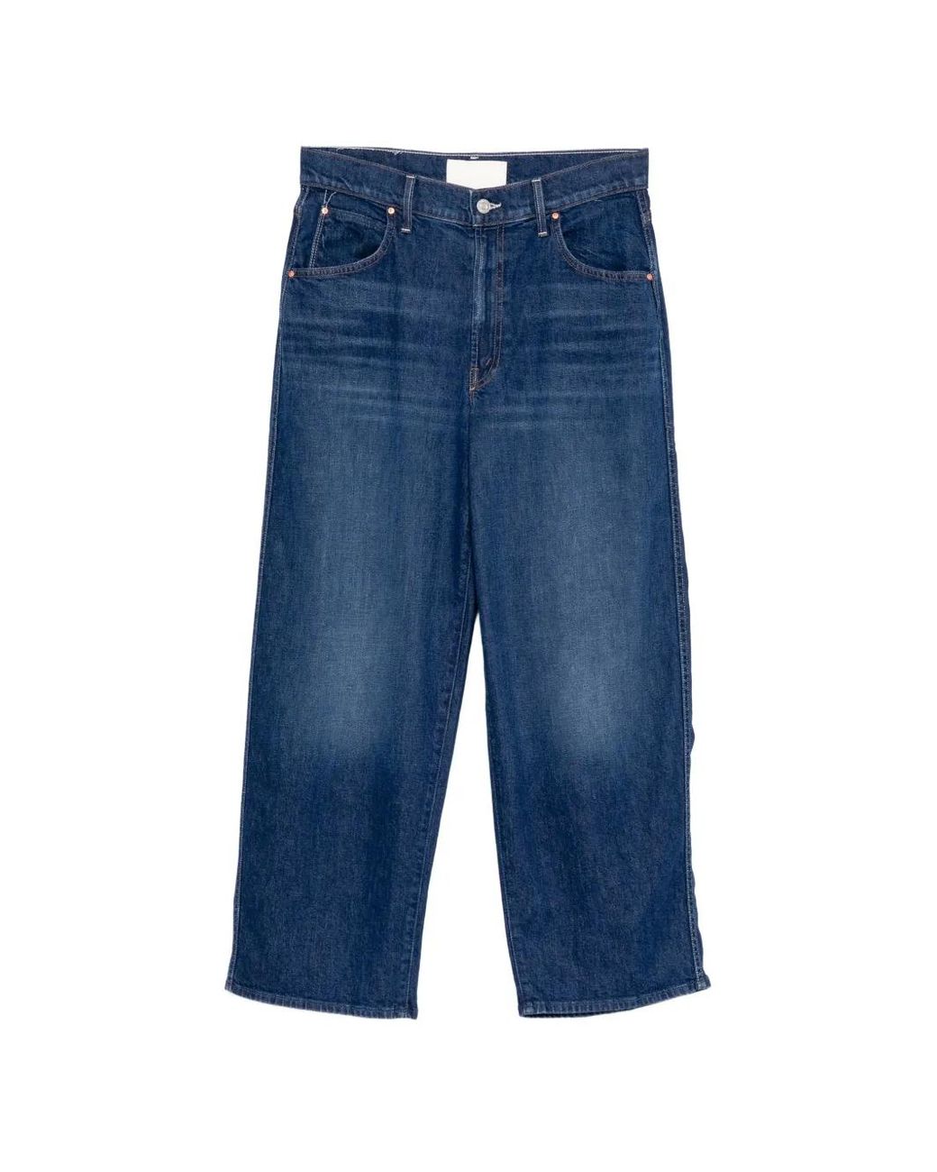 Mother Blue Classic Five Pockets Wide-Leg Jeans
