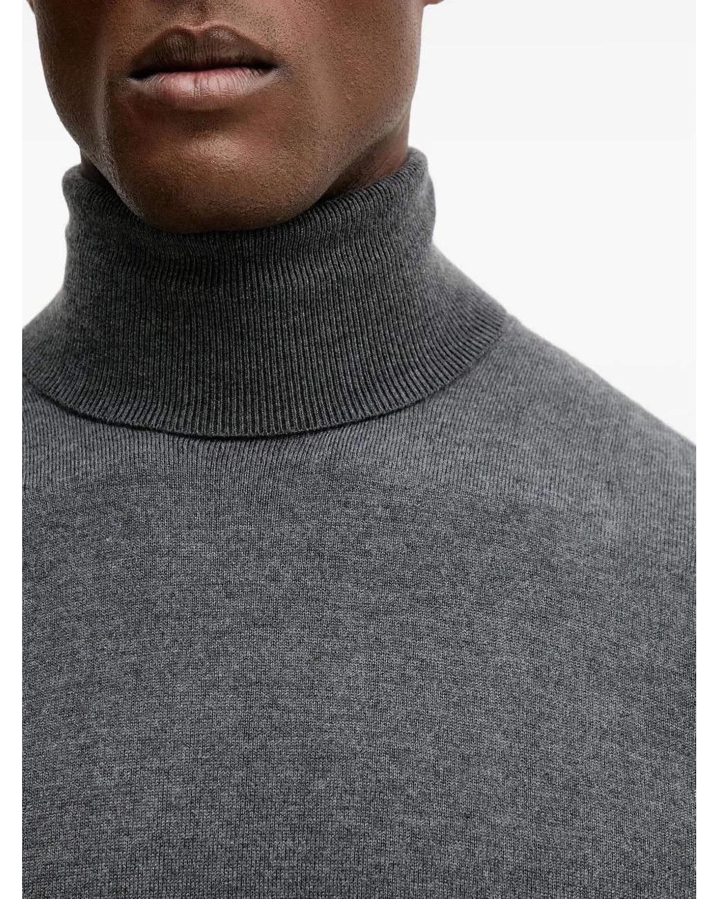 Guess Gray Roll-Neck Sweater for men
